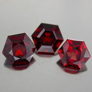 Natural 5mm Hexagon cut Mozambique Garnet gems stones $10.00 each