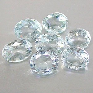 Natural 5x4mm Oval cut Aquamarine gems eye clean light blue $5.00 each