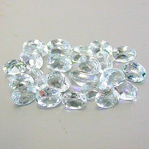 Natural 3.5x2.5mm Oval cut Aquamarine gems eye clean light blue $2.00 each