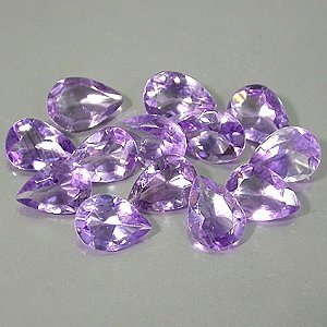 Natural Vivid Purple Amethyst 8x5mm pear cut gems Eye Clean $2.50 each
