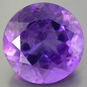 Large Natural Dark Purple Amethyst 12mm round cut gem 6.11 carats