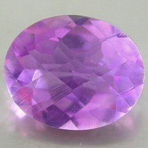 Large Natural Purple Amethyst 11x9mm oval Checker Board cut gem 3.304 carats