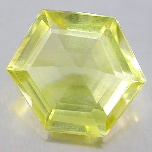 Natural 4.79 Ct. carat Lemon Citrine Fancy Hexagon cut gem stone 12.8 x 11mm