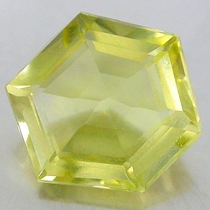 Natural 4.83 Ct. carat Lemon Citrine Fancy Hexagon cut gem stone 12.5 x 10.7mm