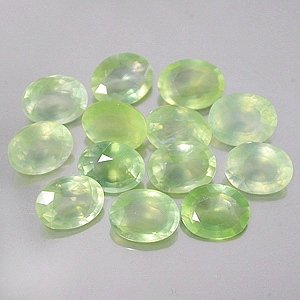 7 x 5.5mm Natural Prehnite oval cut gem stones $5.00 each