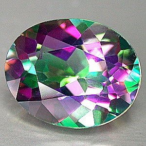 29 Carat Green Mystic Fire Topaz Oval cut gem 25x18mm