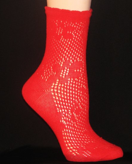 Betsey Johnson Red Ankle Socks