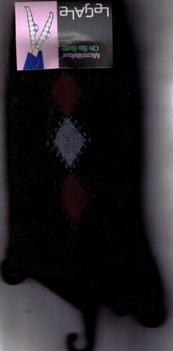 LeGale Micro Fiber Velour Sock - 3 Diamond-Black