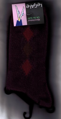 LeGale Micro Fiber Velour Sock - 3 Diamond-Purple