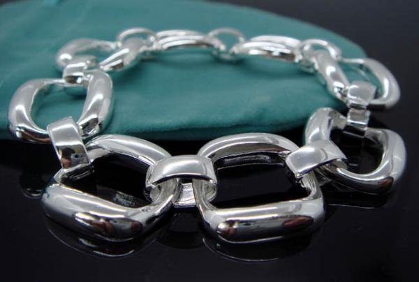 FREE P&P! 925 STERLING SILVER SQUARE Bracelet#50
