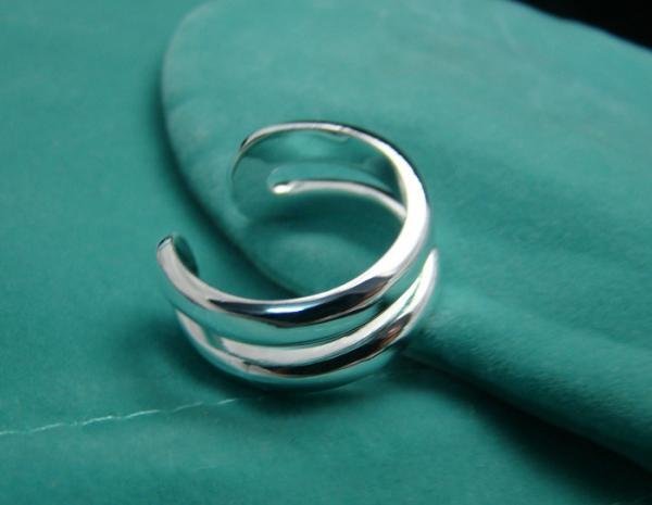 FREE P&P! 925 STERLING SILVER PARALLEL 8 Q RING #23
