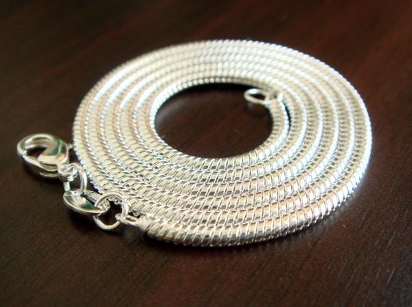 .FREE P&P! 925 sterling 2MM snake chain,16"H29 5PCS