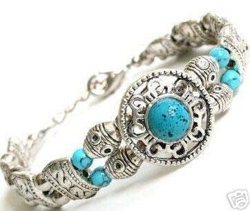 Lovely Tibet Jewelry Silver &Turquoise Bracelet
