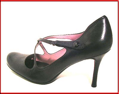 NINE WEST Black Leather PUMPS Shoes Sz 10