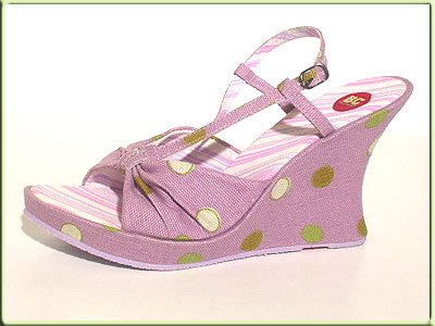 Lavendar Platform Slingback Wedge Sandals Size 8.5