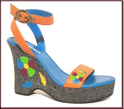 Tommy Girl Platform Wedge Slingback Sandals Sz 8.5
