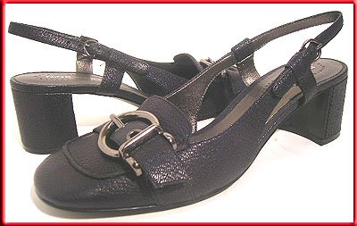 NINE WEST Black Slingbacks Leather Pumps Sz 8