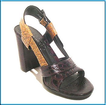 NINE WEST Brown and Tan Leather Shoes Pump Heels Sz 6