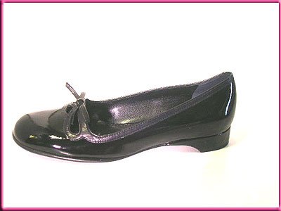 FRANCO SARTO Shoes BLACK PATTEN LEATHER Flats Sz 7