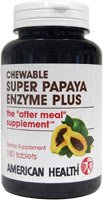 Super Papaya Enzyme Plus from American Health - 180 chewables