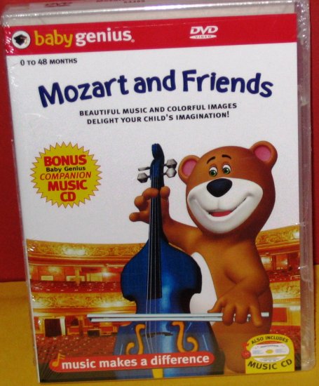 Baby Genius Mozart and Friends w/ bonus CD NEW!!!