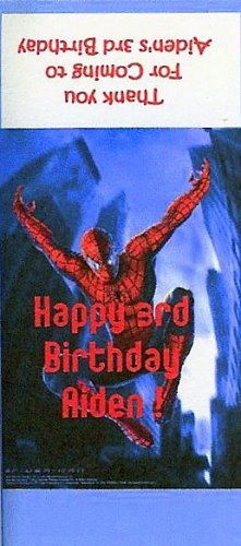 Spiderman Personlized Candy Wrappers