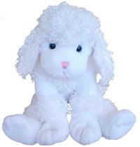 15" white poodle
