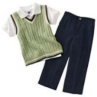 Cable-Knit Sweater-Vest Suit Set