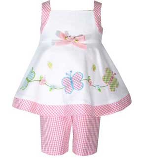 Bonnie Jean Butterfly Capri Set