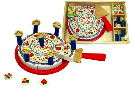Classic Wooden Birthday Party Cake Toy Set