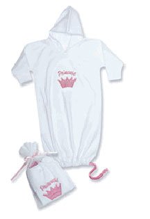 Princess/Prince Hooded Gown Newborn 0-6M