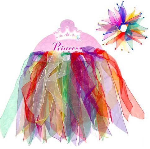 Rainbow Princess Tutu & Matching Scrunchie
