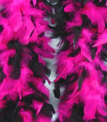 Pink And Black Feather BOA