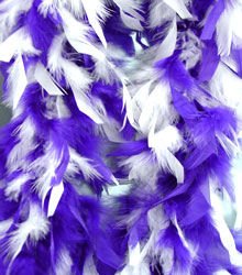 Purple and White Feather BOA