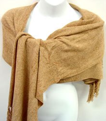 Beige Chenille Feel Shawl