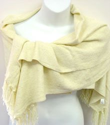 Creme Chenille Feel Shawl