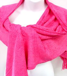 Hot Pink Chenille Feel Shawl