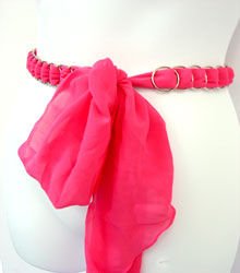 Hot Pink Chiffon Sash Belt 100CRSASH