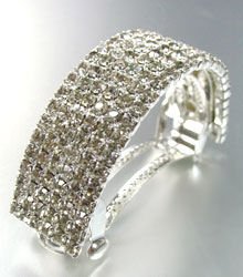 Rhinestone Half Moon Barrete 1HA00120