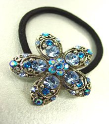 Blue Flower Ponytail Holder 1HA2520217