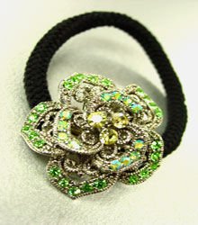 Green Rose Ponytail Holder 1HA2520225