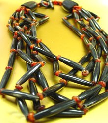 Natural Petrified Wood Beads Neck Set 1N10876