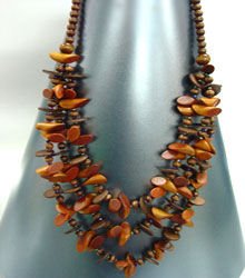 Natural Wood Beads Long Necklace 1N4002031
