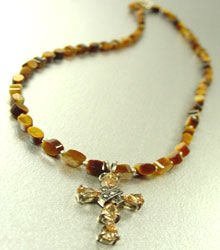 Sterling Silver Marcasite Cross Necklace 1N009040