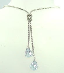Sterling Silver Lavender CZ Necklace 1N009211