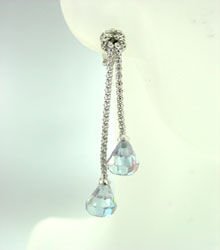 Sterling Silver Lavender CZ Earrings 1E009211