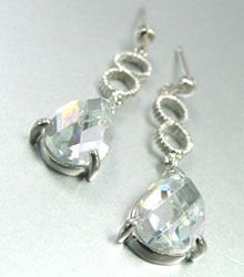 Clear Crystals Sterling Silver Earrings 1E4007079