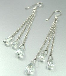Clear Crystals Sterling Silver Earrings 1E4007063