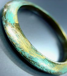 Black Blue Gold Marble Bangle Bracelet 1B0804853