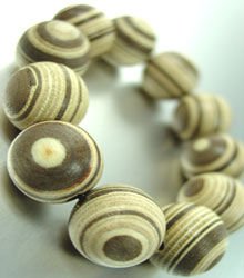 Natural Marble Wood Beads Bracelet 1B1034037B